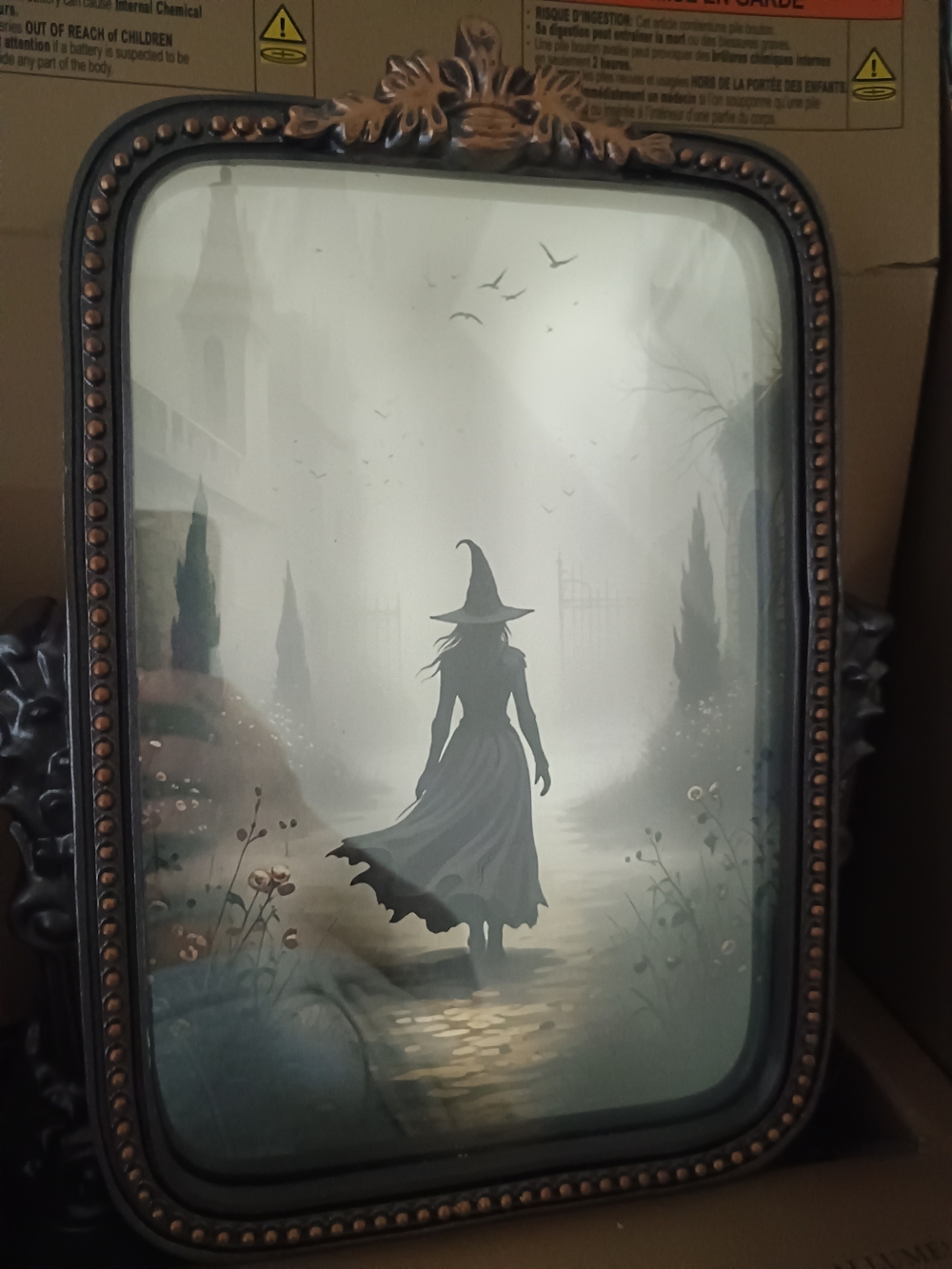 Christian Siriano LED Haunted Witch Mirror Halloween New